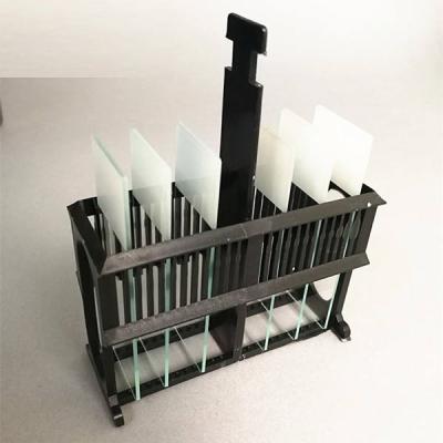 China Histology Tissue Slide Glass Staining Jar Staining Rack Pathology microscope slide staining jar and rack for sale