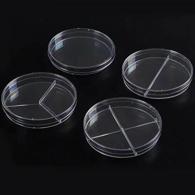 China Lab Supply PP Culture Dish Bacterial Cell Cultured Dish Transparent Disposable Plastic Cell Petri Dish for sale