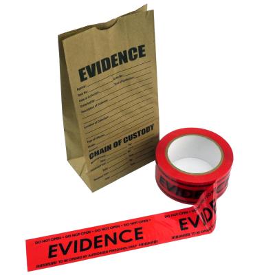 China Crime Scene Red Evidence Box Sealing Tape Evidence Box Sealing Tape Packaged In An Evidence Bag for sale