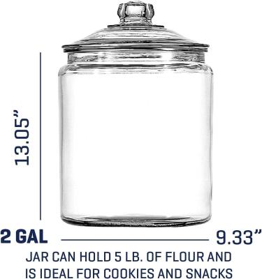 China Glass Cookie Jars Labels Marker Gallon Canister Sets For Kitchen Counter With Airtight Lids, Sugar Packet Holder for sale