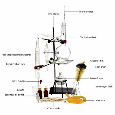 China Distiller Distilling To Making Your Own Essential Oil, Moonshine, 3.3 Boro Alcohol Distiller Chemistry Lab Glassware for sale