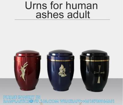 China Funeral Supplies Factory Price Cremation Human Pet Cinerary Casket Metal Funeral Urn for sale