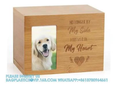 Chine Pet Memorial Urns Cremation Urns Box Photos Frame Dog Cat Wooden Coffin Casket Wooden Urn - Pet Urns à vendre