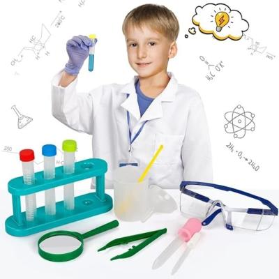 China Scientist Costume For Kids Lab Coat With Science Experiment Kit Dress Up & Pretend Play For Boys Girls Age 4-8 for sale