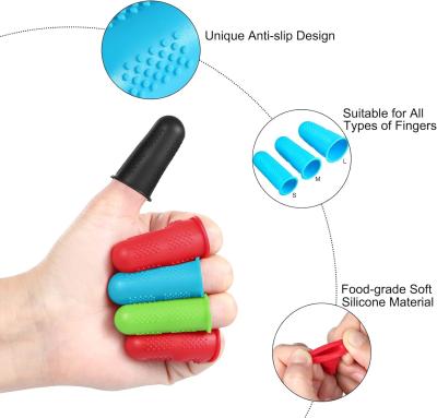 China Rubber Fingers Covers, Silicone Finger Protector Sleeve Tips Guard Fingertip Thumb Cots Pads For Hot Glue for sale