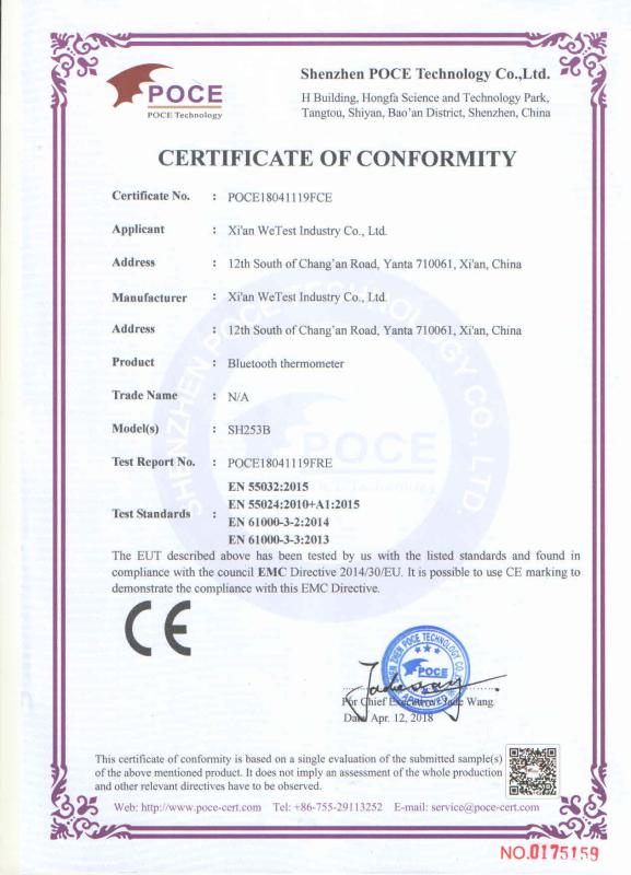 CE-EMC - Xian WeTest Industry Co., Ltd.