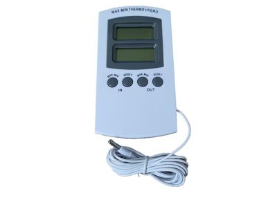 China White High Accuracy Room Digital Hygro Thermometer With Large LCD Screen for sale