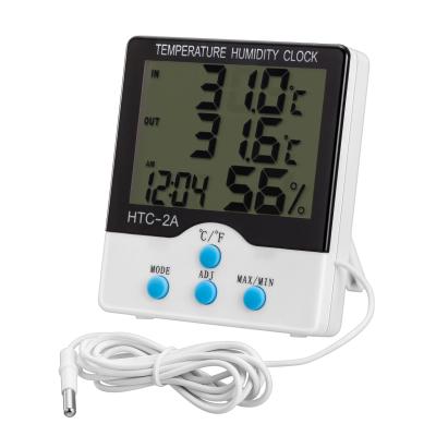 China Indoor / Outdoor Digital Hygro Thermometer With Clock And External Sensor for sale