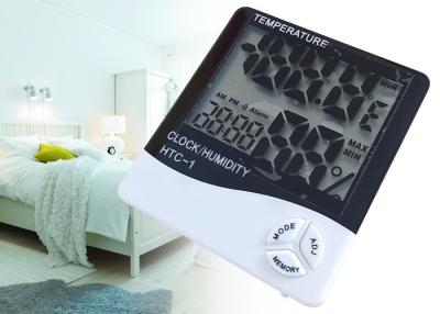 China Medidor interno branco do higrômetro do termômetro de Digitas Hygro da sala para a temperatura e a umidade à venda
