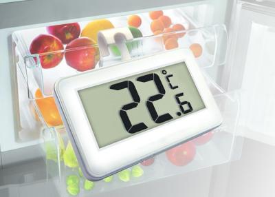 China High Accuracy Digital Refrigerator Freezer Thermometer Large Display White Color for sale