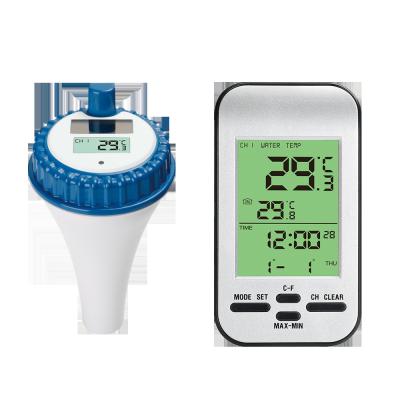 China Solar Panel Charges Batteries Digital Water Temperature Monitoring Wireless Aquaculture Instant Read Thermometer for sale