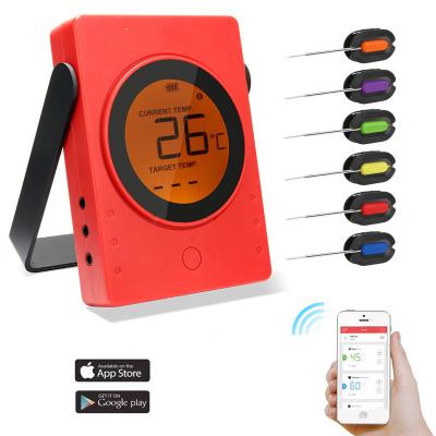 China 6 Channels Bluetooth Food Thermometer With Free App for sale