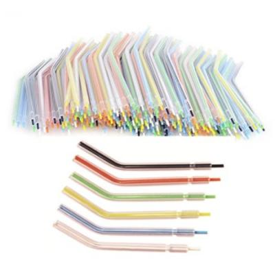 China SJ Dental equipments colorful 3 way syringe tips plastic rainbow spray nozzles teeth cleaning airwater tips dental for sale