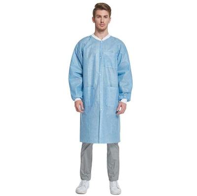 China Individually Dustproof Sms  Medical Disposable Non Woven Lab Coats for sale