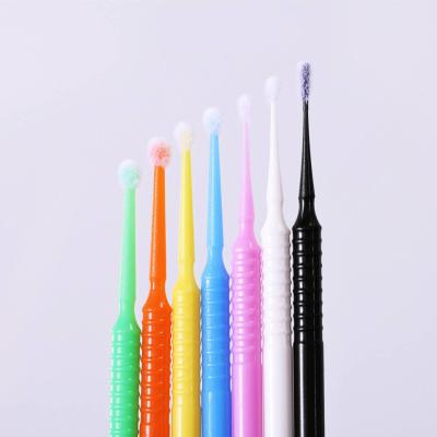 China Disposable Micro Applicator Brush Denture Colorful Plastic Micro Swabs  OEM for sale