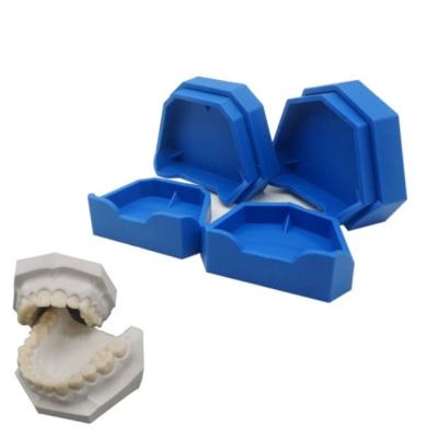 China SJ Dental Autoclave Silicone Impression Tray Base Dental Consumable Plaster Mold Base Former Color Blue à venda