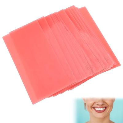 China SJ Orthodontic Red Lab Dental Modelling Base Plate Sheet Wax For Dental 12pcs Dental Auxiliary Dental Wax for sale