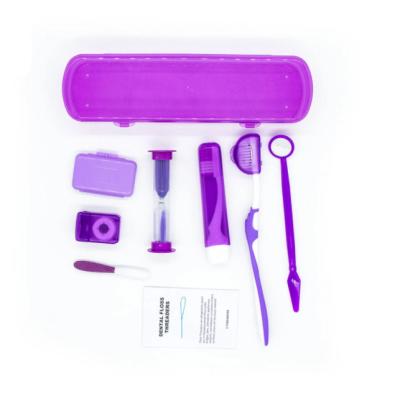 China SJ Orthodontic Kit Dental Care Kit 8PCS in One Set Orthodontic Toothbrush Kit for sale