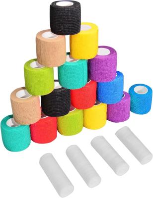 中国 SJ Elastic Adhesive Bandages Breathable Waterproof Athletic Self-Adhesive Colored Elastic Crepe Bandage 販売のため