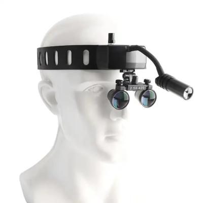 China SJ Binocular Magnifier Loupe Lamp Headlight Surgery Medical Surgical Loupe With Headlight en venta