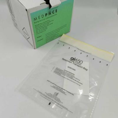 China Specimen Bags Bio Hazard Bags 2 Mil With Attached Document Pouch, Leakproof Plastic Self-Adhesive Zipper Bags en venta