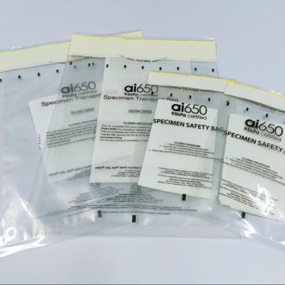 China Customized Medical Pathology Bags Resealable Specimen Bags Ziplock Biohazard Bio Hazard Bag for sale