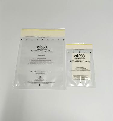 China 95kpa  Biohazard Sample Bag With The Word Specimen Printing for sale