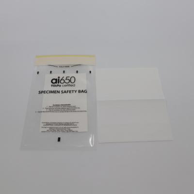 Chine Clear Specimen Bags, Polyethylene Black Biohazard Bags Pack Of 50, Waterproof And Durable Sample Bags à vendre