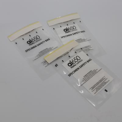 China Customized Biohazard Plastic Waste Disposable Zip Lock Clear Medical Specimen Ziplock Bags for sale