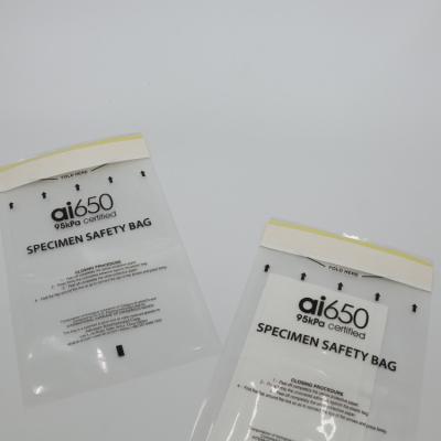 China 7-Slot Disposable Specimen Safety Bag, 100% LDPE, Specimen Transport Bag for sale
