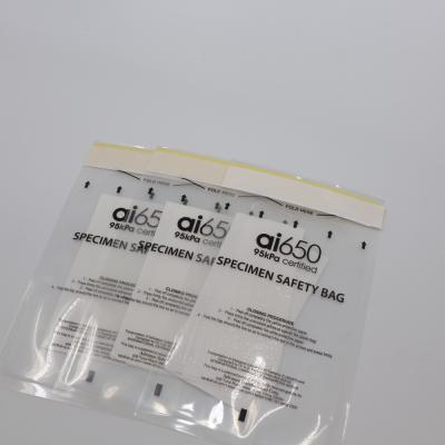 China Customized Lab Biochemical Specimen Bag Self -Adhesive Seal Medical Specimen Bag en venta