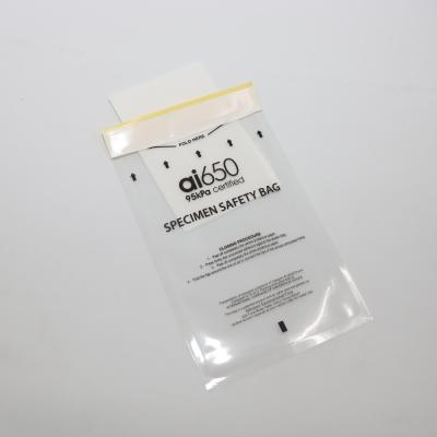 China Clear Plastic LDPE Self Adhesive Pouch Transport Seal Bags For Lab Hospital for sale