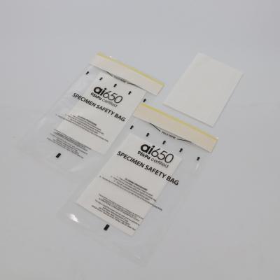 Chine Sac zip-lock médical en plastique clair jetable de Biohazard 95kPa adapté aux besoins du client à vendre