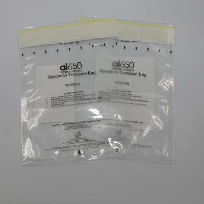 China Custom Printed Biohazard Specimen Bag Tamper Proof For Chemical Test en venta