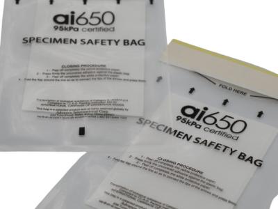 China Custom Biohazard Medical Resealable Bag PE Waterproof Zip Lock Specimen Bag For Lab for sale