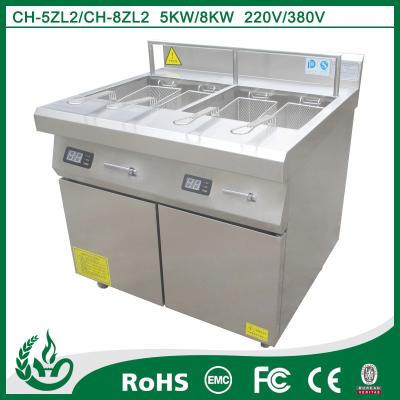 China Freestanding commercial dubbele friteuse elektrische for sale