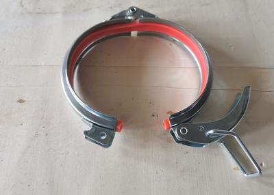 China Fume Extraction System 125mm Ducting Clips With Red Rubber lined à venda