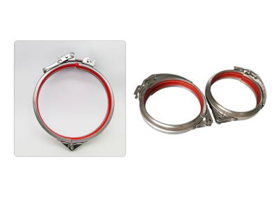 China Cerradura rápida de acero inoxidable Ring Clamping With Seal Gasket del espiral de la abrazadera de tubo de 304 liberaciones rápidas en venta
