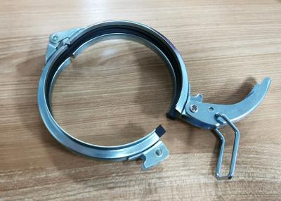 China Non Rusting 250mm Quick Release Pipe Clip Duct Hose Clamp With PVC Lining for sale