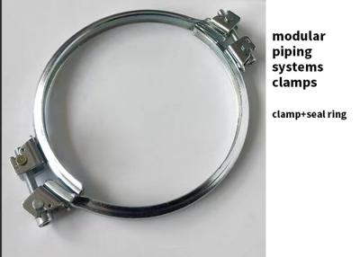 中国 モジュラー配管システム気密の電流を通されたパイプ・クランプVの溝のパイプ・クランプ16mm 販売のため