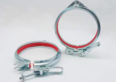 China U Type Grooved Galvanized Pipe Clamp Adjustable Sealing Ring Ventilation Dust Clamp for sale