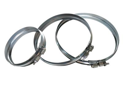 China Galvanized Duct Quick Release Circular Clamp Wide Clips 150-600mm For Effective Fastening à venda