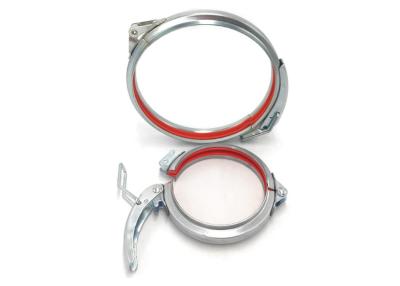 China Galvanized Steel Hvac Quick Release Duct Hose Clamps 80-600mm In Ductwork for sale
