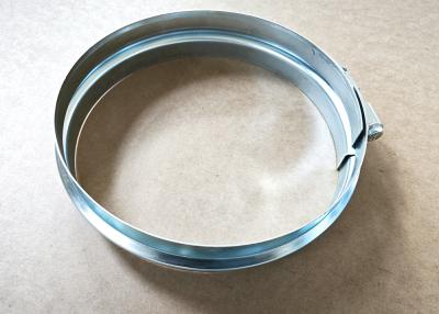 China Galvanized Carbon Steel Wide Hose Clamps For Ductwork Systems for sale