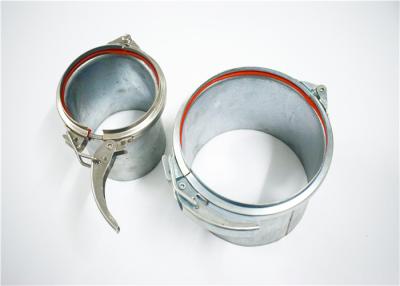 China Inner Rubber Stainless Pipe Clamps Rapid Lock Mirror Polished Surface For Chemical for sale