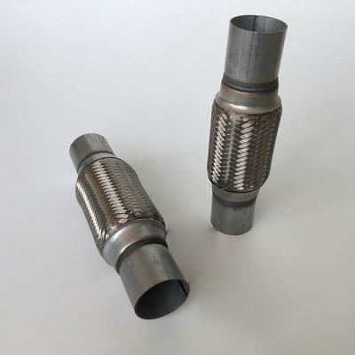 China Universal Metal Machined Parts Stainless Steel Exhaust Braided Flex Pipe With Nipples Extension for sale