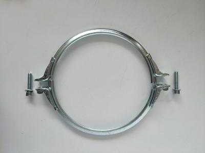 China Abrazaderas de tubo resistentes galvanizadas del diverso tamaño de acero para el sistema de ventilación en venta