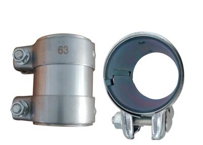 China Galvanized Sheet 3 Inch Metal Coupling Ss304 Exhaust Band Clamp Double Bolt for sale