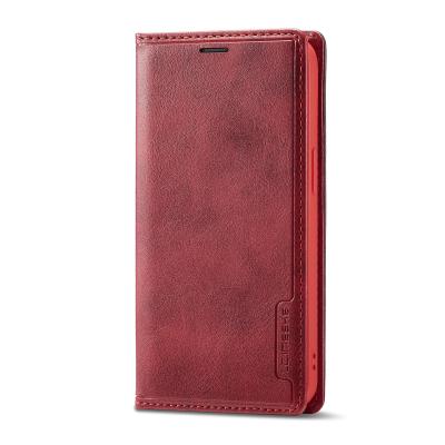 China Wallet Phone Case Iphone Leather Case Red Phone Case Modern Style for sale