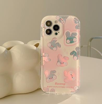China Slim Shockproof Phone Cases Pink Rabbit Iphone 15 Apple Phone Case for sale